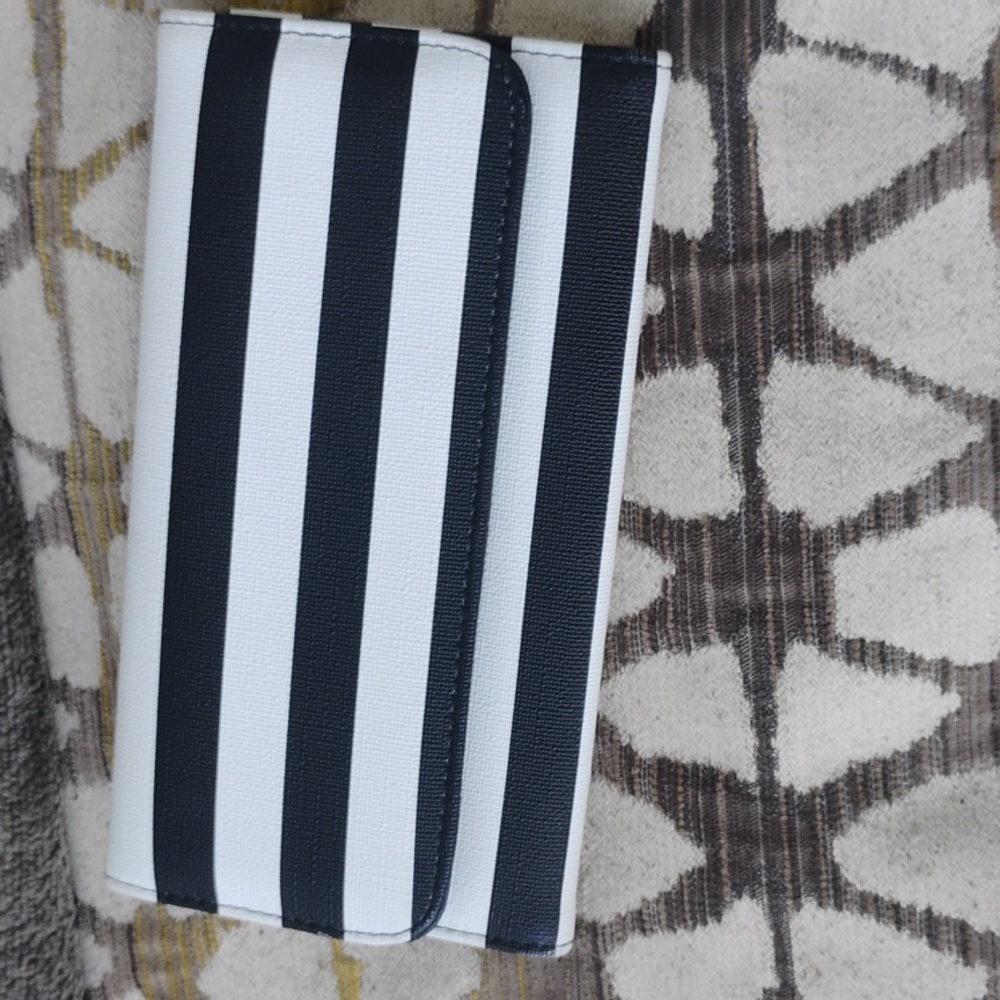 Kut From The Kloth Wallet Striped Black and White Wallet-
